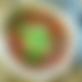 Mexican bean soup with guacamole