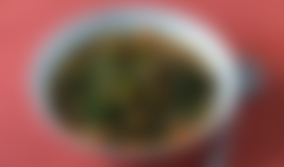 Kale and green lentil soup