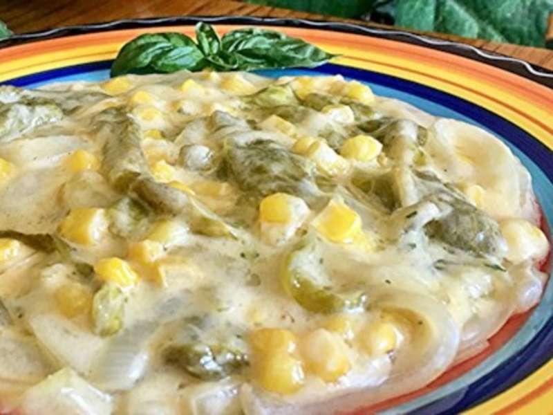 Rajas Con Crema, Elote Y, Queso (Creamy Poblano Peppers and Sweet Corn)  Recipe - Whisk