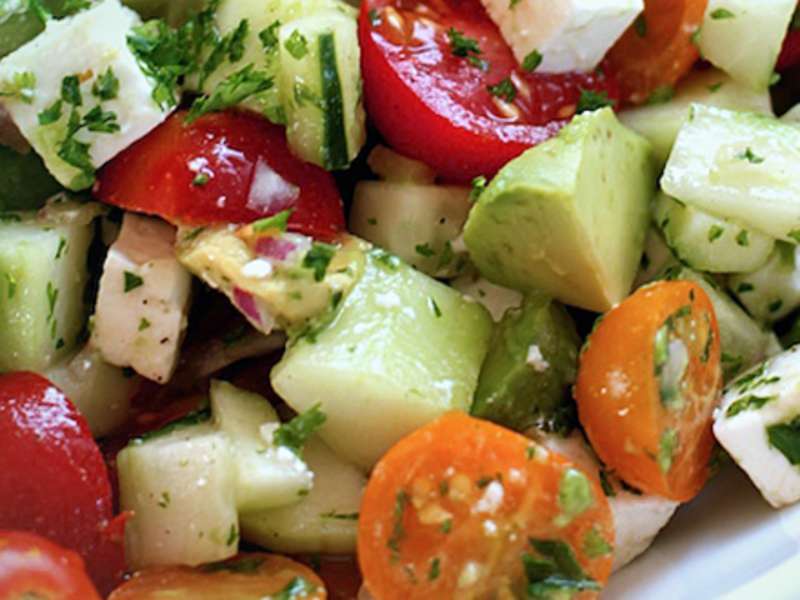 low carb zucchinisalat mit tomaten und mozzarella Recipe - Whisk