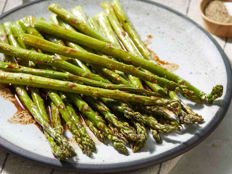 Baked Asparagus with Balsamic Butter Sauce Recipe - Whisk