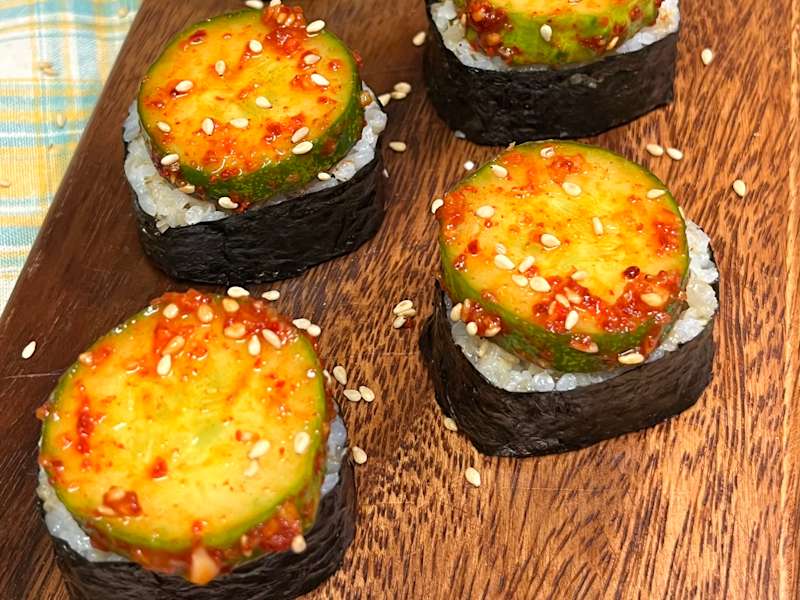 Spicy Cucumber Egg Roll (Kimbap) Recipe Whisk