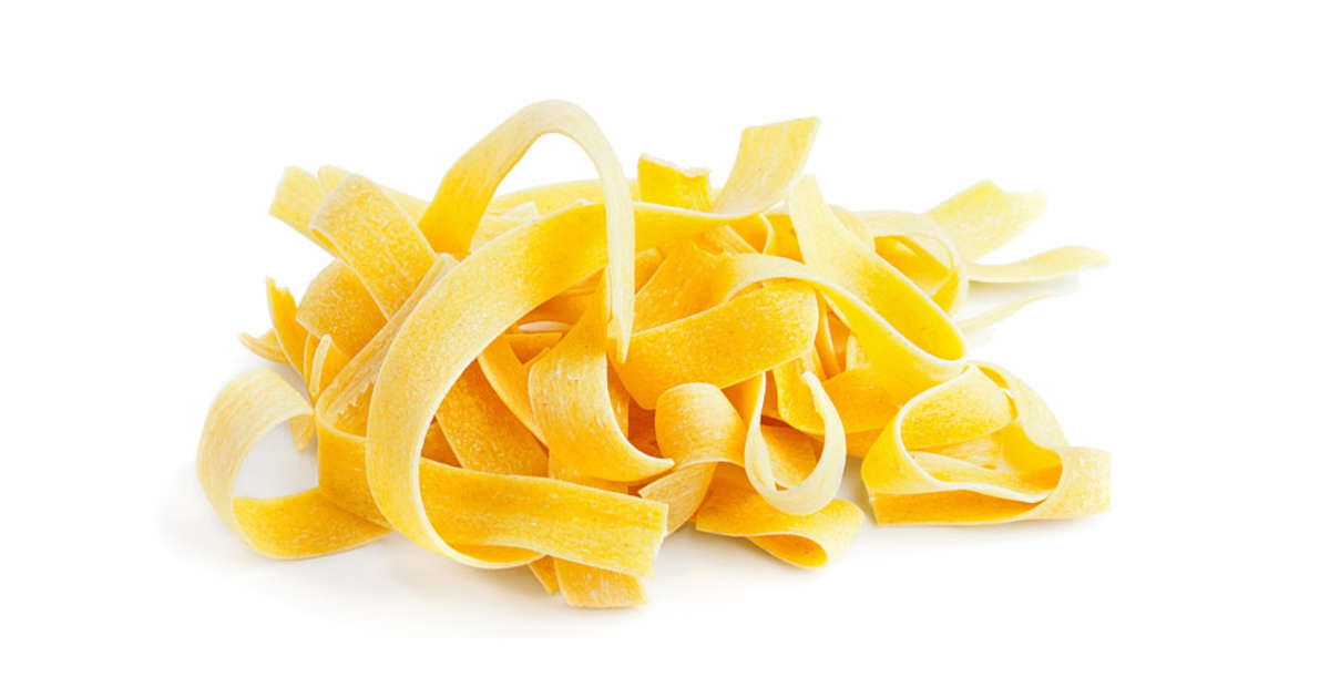 Curly fettuccine pasta Whisk