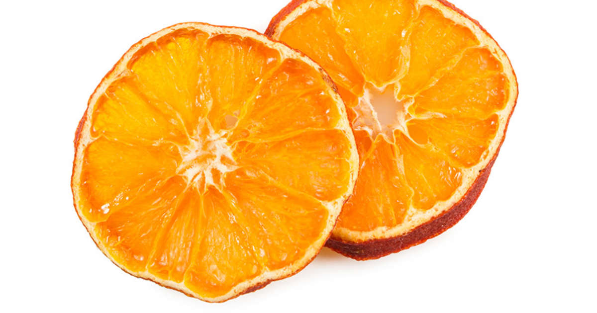Dried red navel orange slices Whisk