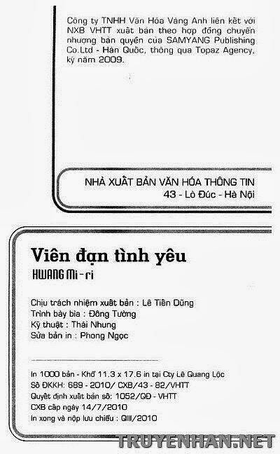 Viên Đạn Tình Yêu Chapter 3 - Next Chapter 4