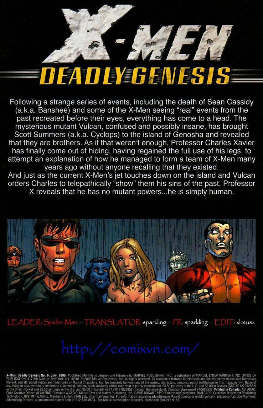 X-Men Deadly Genesis Chapter 6 - Trang 2