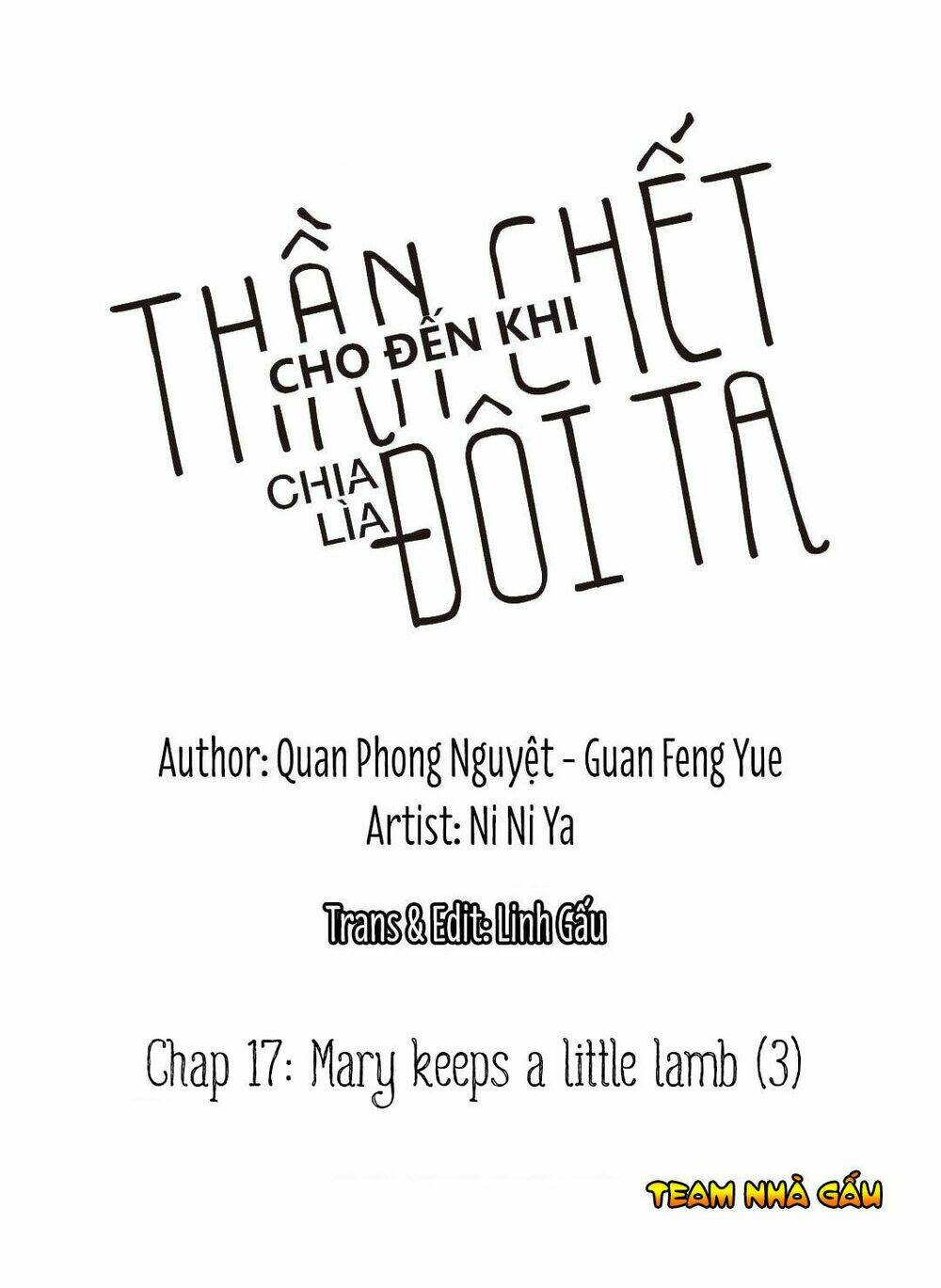 Cho Đến Khi Thần Chết Chia Lìa Đôi Ta Chapter 17 - Next Chapter 18