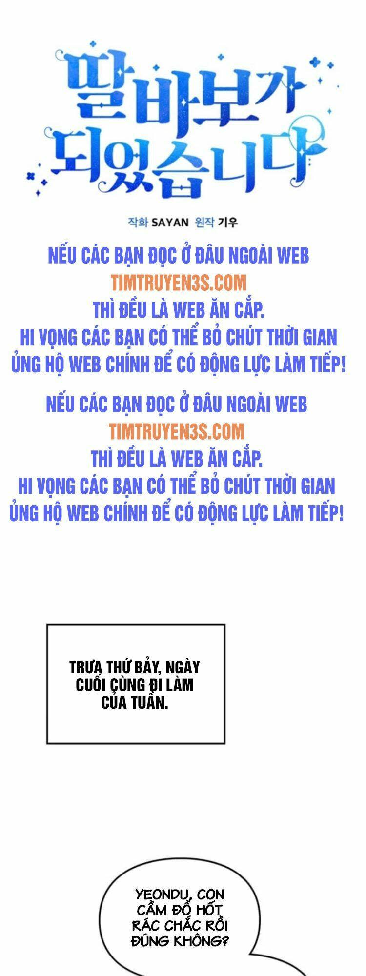 tôi trở thành một người cha chapter 8 - Next chapter 9