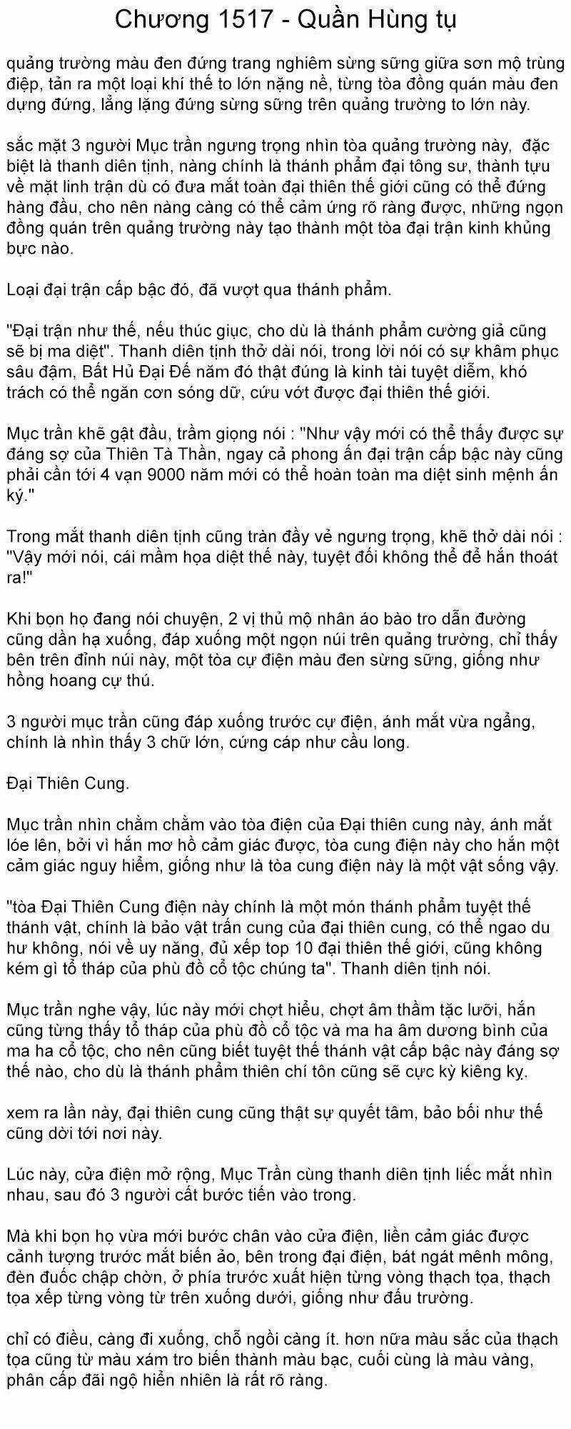 Đại chúa tể truyện chữ (bản dịch) Chapter 1517 - Trang 2