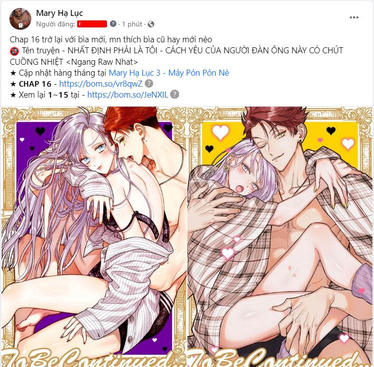 [18+] nhất định phải là tôi - cách yêu của người đàn ông này có chút cuồng nhiệt Chap 16.1 - Next 16.1