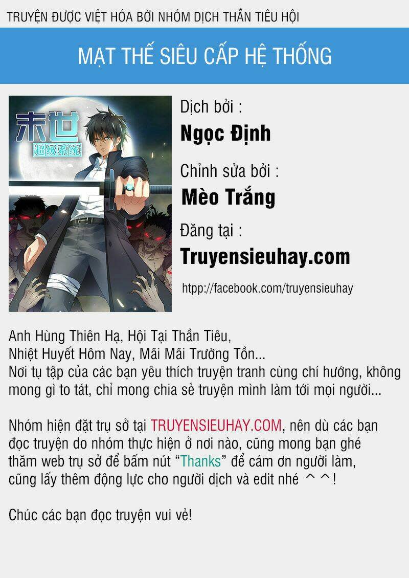 mạt thế siêu cấp hệ thống Chapter 2 - Trang 2