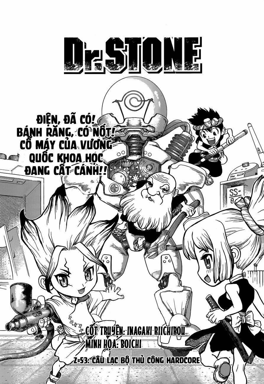 dr.stone - hồi sinh thế giới chapter 53: câu lạc bộ thủ công hardcore! - Trang 2