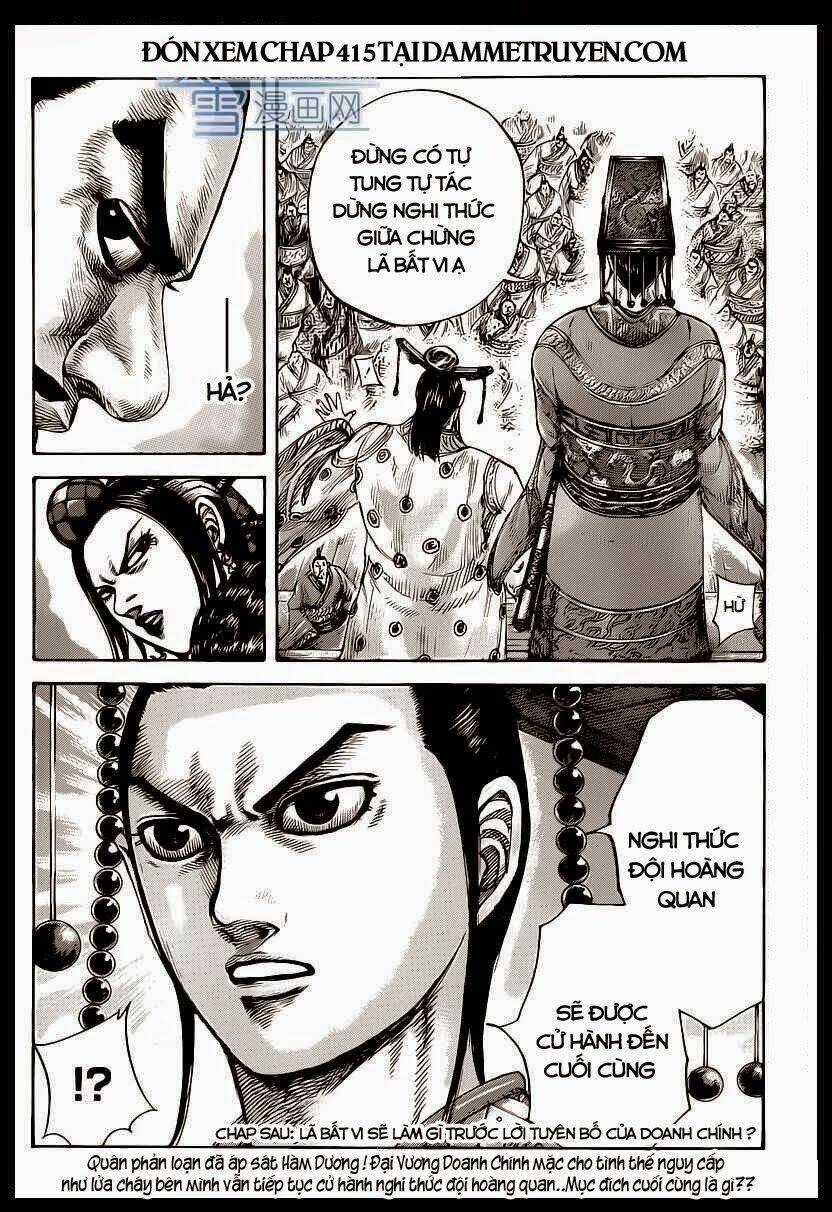 kingdom - vương giả thiên hạ chapter 414 - Next chapter 415