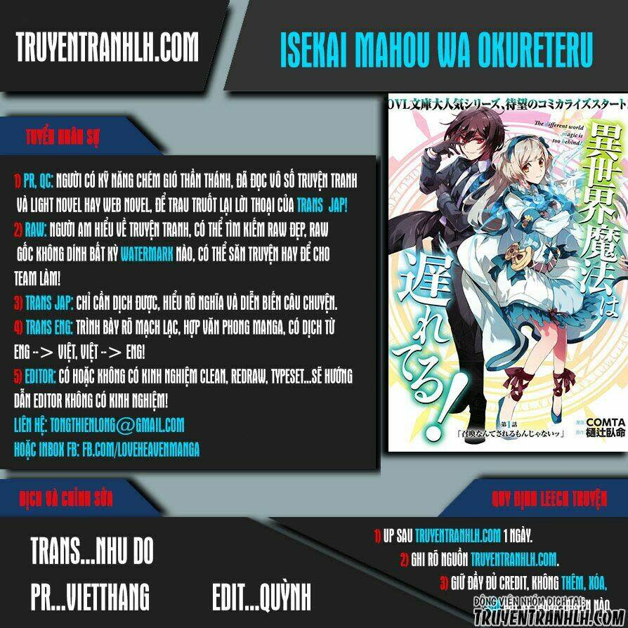 isekai mahou wa okureteru! chapter 7 - Trang 2