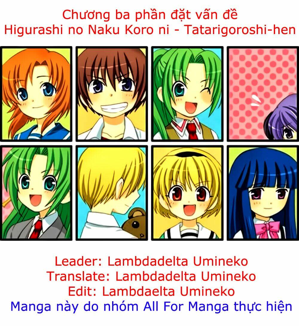 Higurashi no Naku Koro ni-Tatarigoroshi Hen Chapter 7 - Trang 2