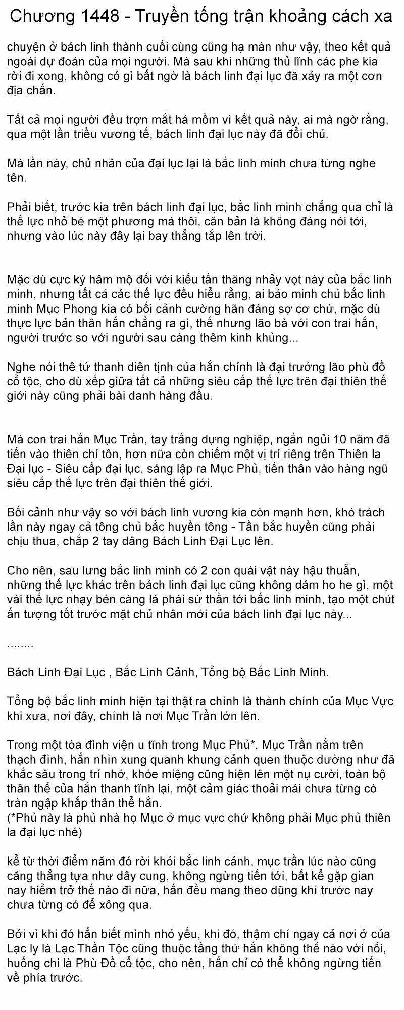 Đại chúa tể truyện chữ (bản dịch) Chapter 1448 - Next Chapter 1449