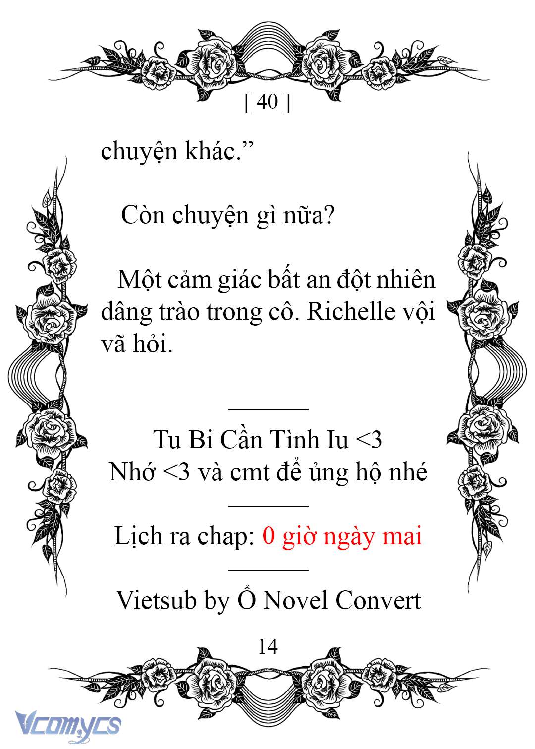 [novel] chào mừng đến với dinh thự hoa hồng Chap 40 - Next Chap 41