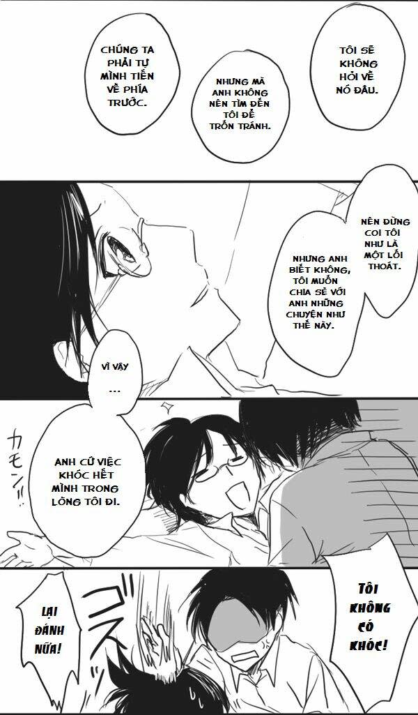 Tấn Công Người Khổng Lồ - Doujinshi LeviHan Chapter 6 - Trang 2