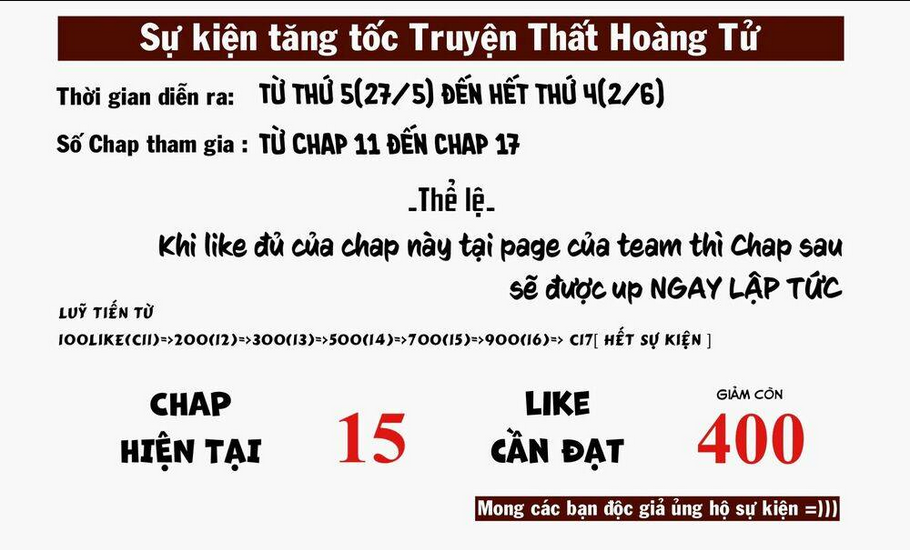 chuyển sinh thành thất hoàng tử chapter 15: - event buff - Next Chapter 15