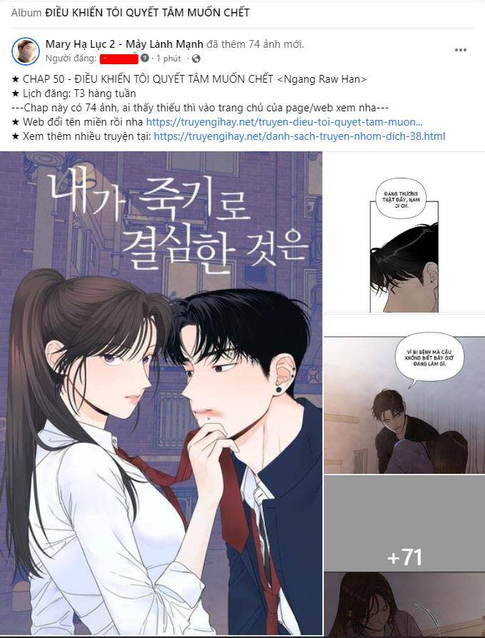 điều khiến tôi quyết tâm chết đi Chap 50.1 - Next chapter 50.1